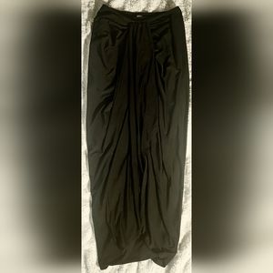 Maxi skirt with open front